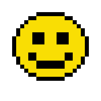 pixel art smiley face